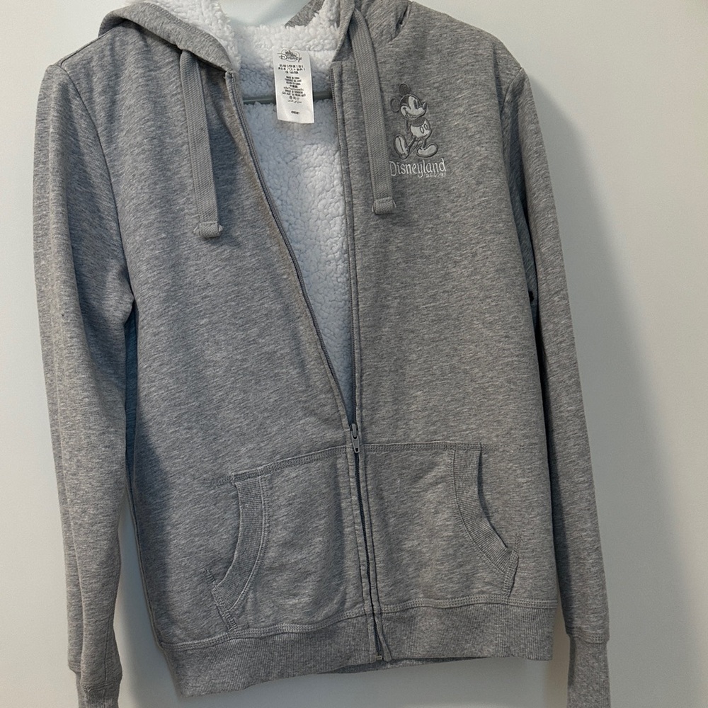 Disney Gray and White Fleece Hoodie